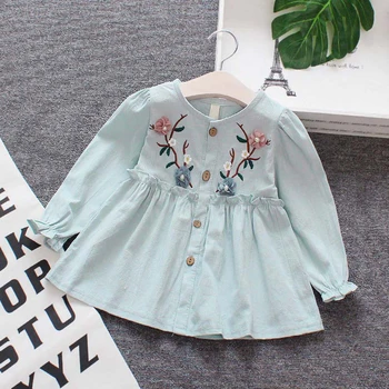 

Baby Girls Dress Autumn Children Clothing Long Sleeve Toddler Floral Casual Sundress Outfits Clothes