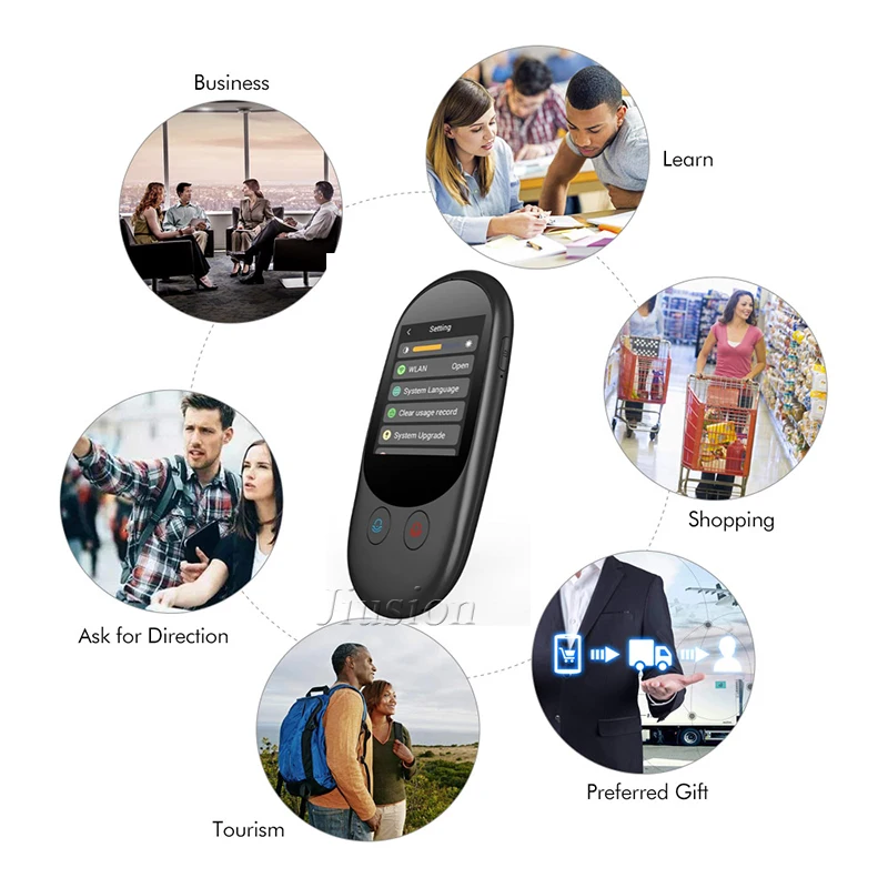 New F1A Portable Smart Voice Translator Electronics Pocket Traductor Speaker Inteligente Multi Languages In-English For Traval