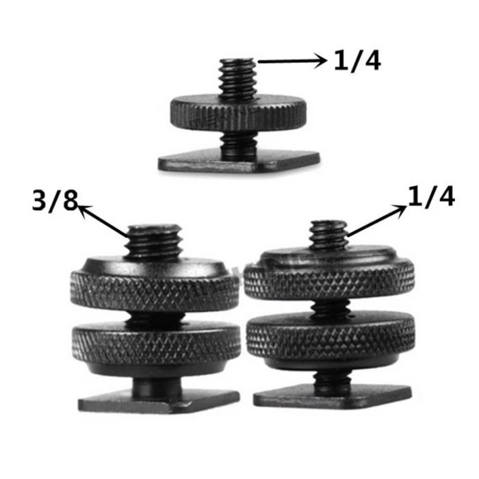 4Pcs Camera Hot Shoe Mount to 1/4 Tripod Screw Adapter for DSLR Camera Rig GDeals