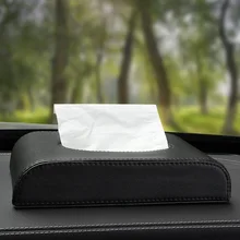 1 шт. Черный Бежевый кожаный автомобильный тканевый ящик блок тип коробка для хранения салфеток Авто Органайзер аксессуары поставки прекрасный автомобиль-Стайлинг