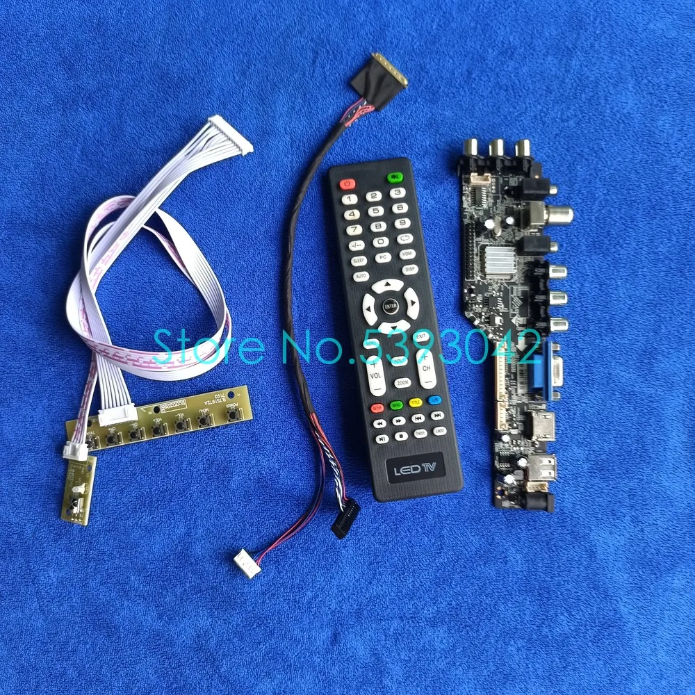 Для B173HW02 V.0 V.1 USB + AV DVB-T/C ЖК-панель Цифровой Сигнал LVDS 40-Pin 1920*1080 3663 комплект платы