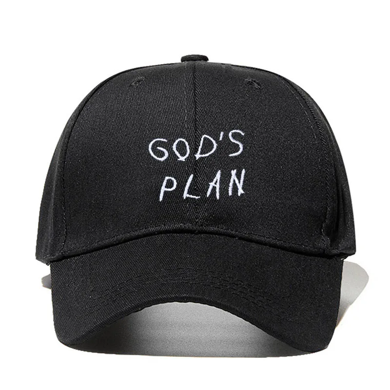 Хлопок GOD'S PLAN Dad Hat Aubrey Drake Hit Singles Snapbacks унисекс бейсболки концертная шляпа хип хоп раппер для женщин и мужчин - Цвет: black