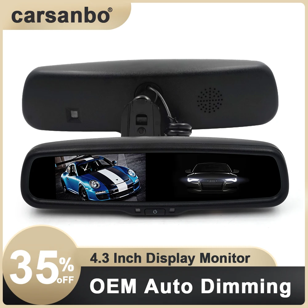 CarCameraAutoDimmer43InchScreenCarRearViewMirrorHDDisplay