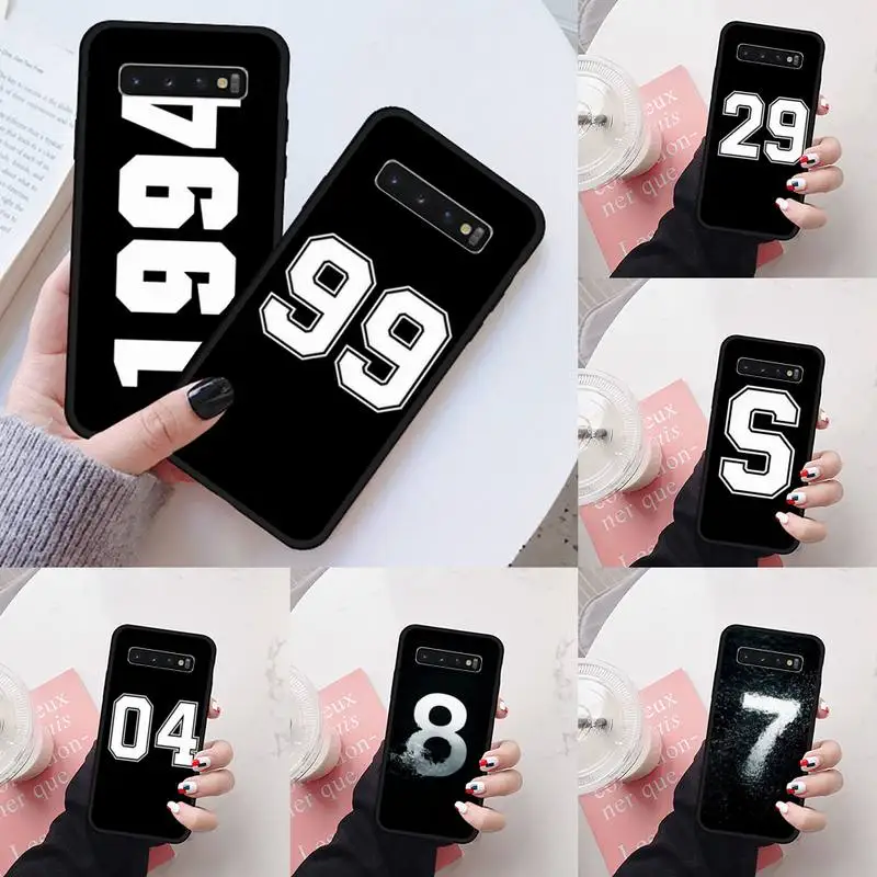 

Lucky number And letter Football Phone Case For Samsung Galaxy S5 S6 S7 S8 S9 S10 S10e S20 edge plus lite