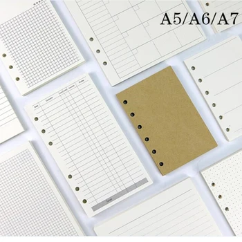 45 fogli Business A5 A6 Notebook a fogli mobili Ricarica Raccoglitore a spirale Indice Pagina interna Mensile Settimanale Lista delle cose da fare Carta di cancelleria