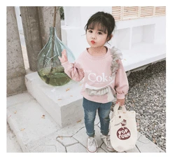 A mu hou/Детская рубашка г. Новая весенняя продукция, рубашка для девочек с воротником в морском стиле хлопковая Детская рубашка с вышивкой и длинными рукавами