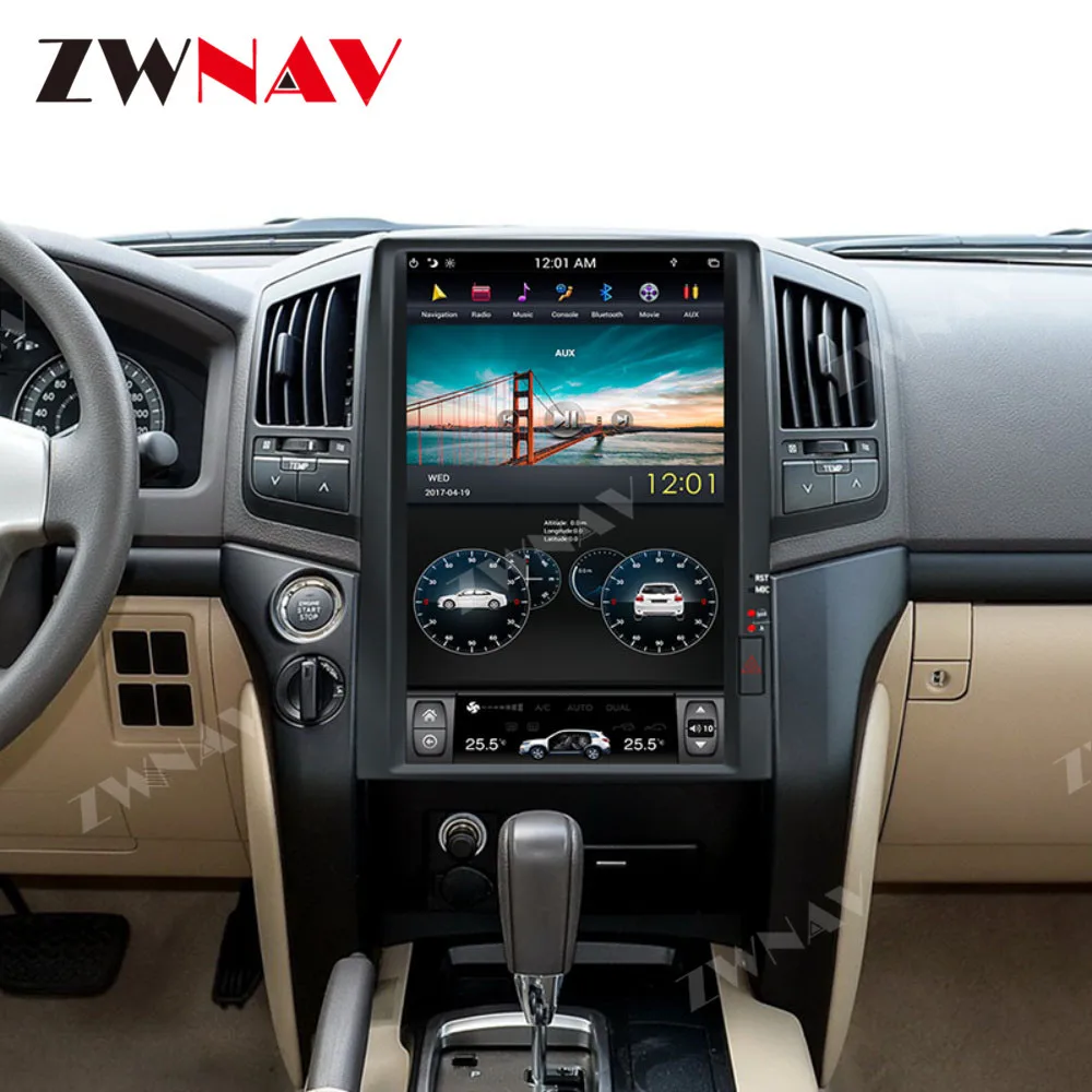 Android 9 64+ 4G Tesla с DSP Carplay автомобильный мультимедийный плеер стерео для Toyota Land Cruiser LC200 2008- gps навигация