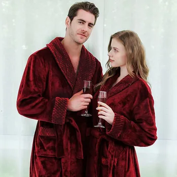 

Women Bathrobe Winter Lengthened Plush Shawl Bathrobe Long Sleeved Robe Night Gown 2019 hoodies women Bathrobe