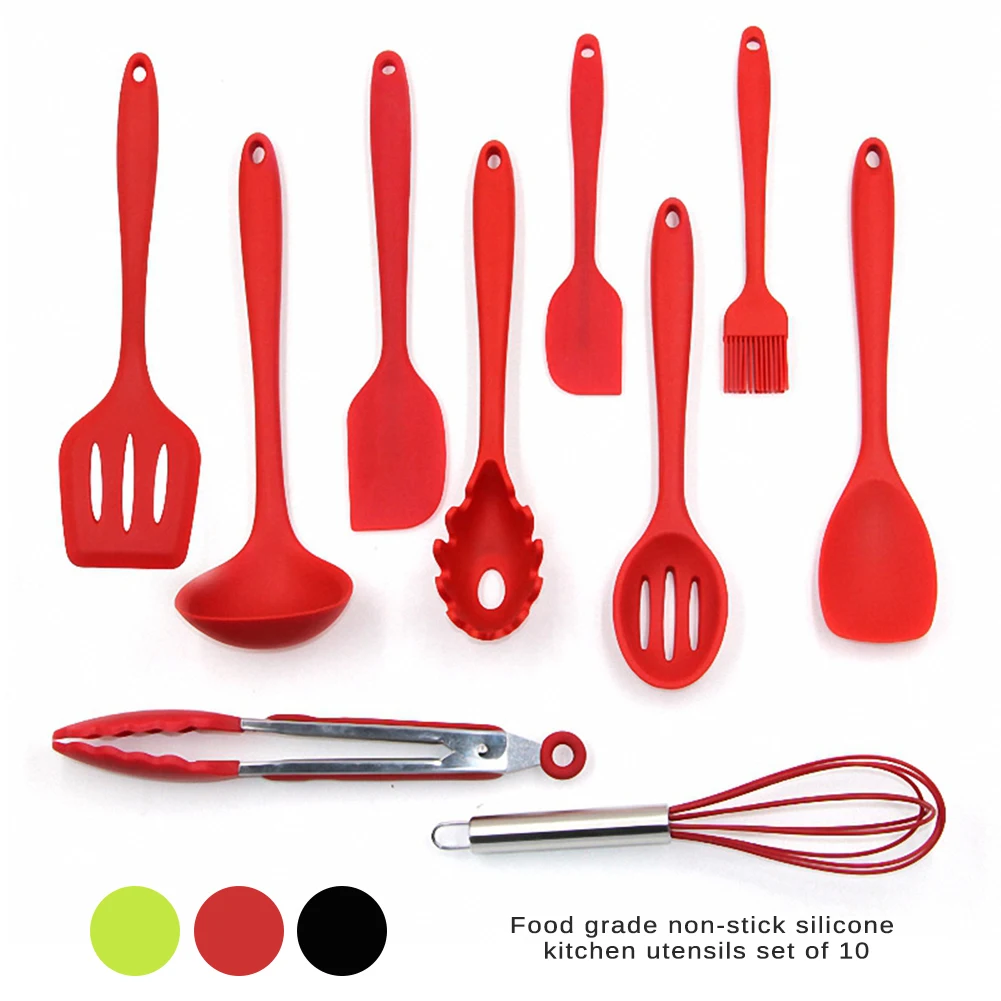 Silicone Kitchen Soup Spoon Cake Spatula Scraper Brush Butter Baking