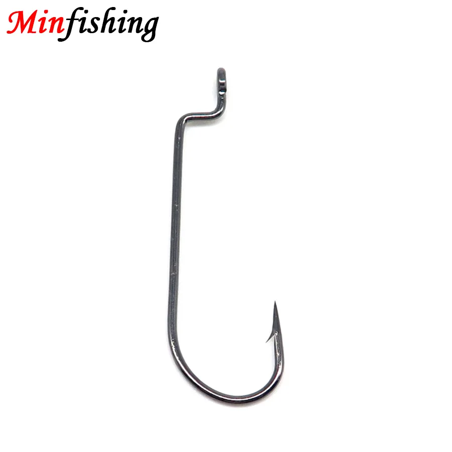 Minfishing 25 шт./лот Длинный крючок для джига червя из высокоуглеродистой стали