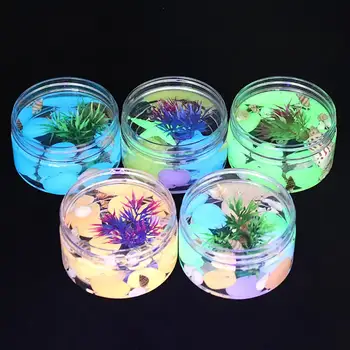 

Kids Slime Toy Seaweed Underwater World Glow in Dark Transparent Slime Putty Stretchy Kids Toy 100g