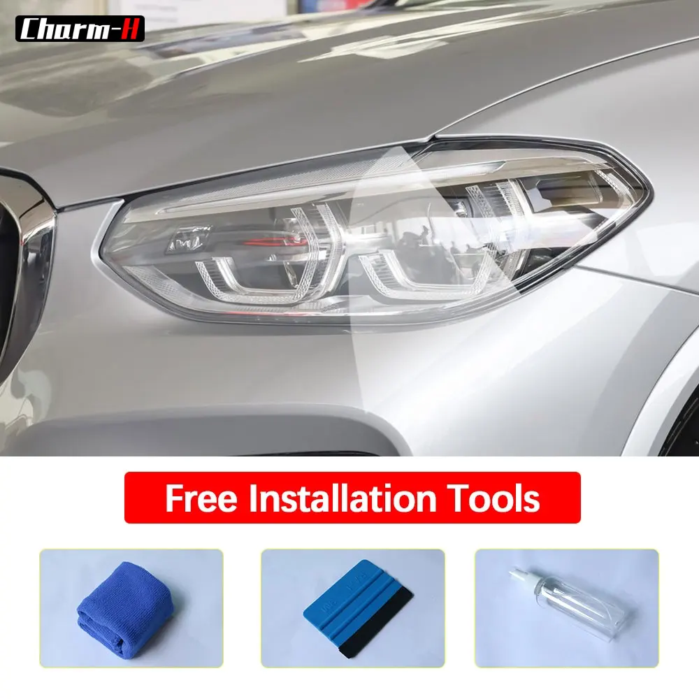 Car Styling Headlight Protective Restoration Transparent Protection Film Sticker For BMW X4 G02 2018-Present Accessories