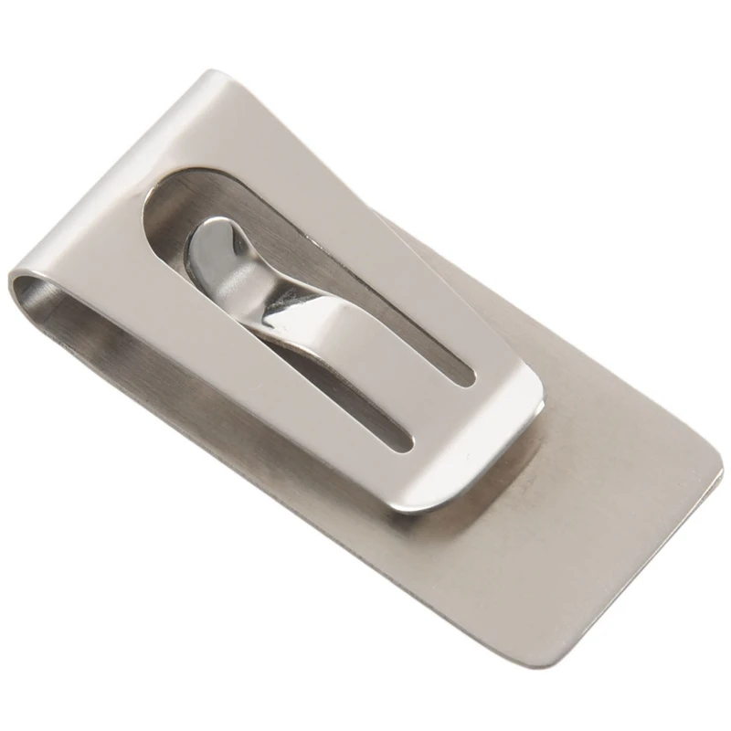 

Stainless Steel Pocket Cash Money Clamp Clip Credit Card Wallet Holder Silver