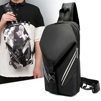 

Male Bag 2020 New Shoulder Bag Street Trend Sports Personality Man Crossbody Bags Large Capacity Oxford Anti-Theft Chest Pack