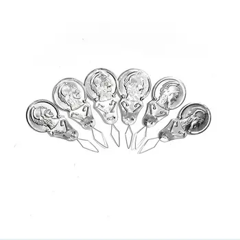 

50pcs/lot Sliver Bow Wire Needle Threader Stitch Insertion Machine Hand Sewing Thread Leading Tool 41*17*0.4mm/1.61*0.66*0.01"