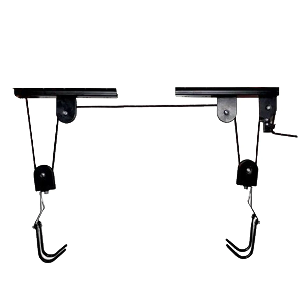 

Pulley Durable Metal Bike Lift Garage Saving Space Accessories Display Bicycle Rack Hook Holder Hanger Storage Ceiling Mounted