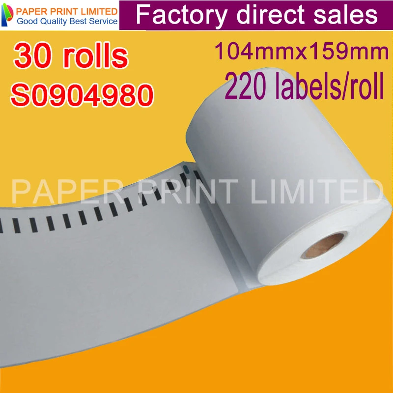 30x Rolls INNEST DYMO LabelWriter Compatible Shipping Labels for 4XL  Printer, (S0904980)