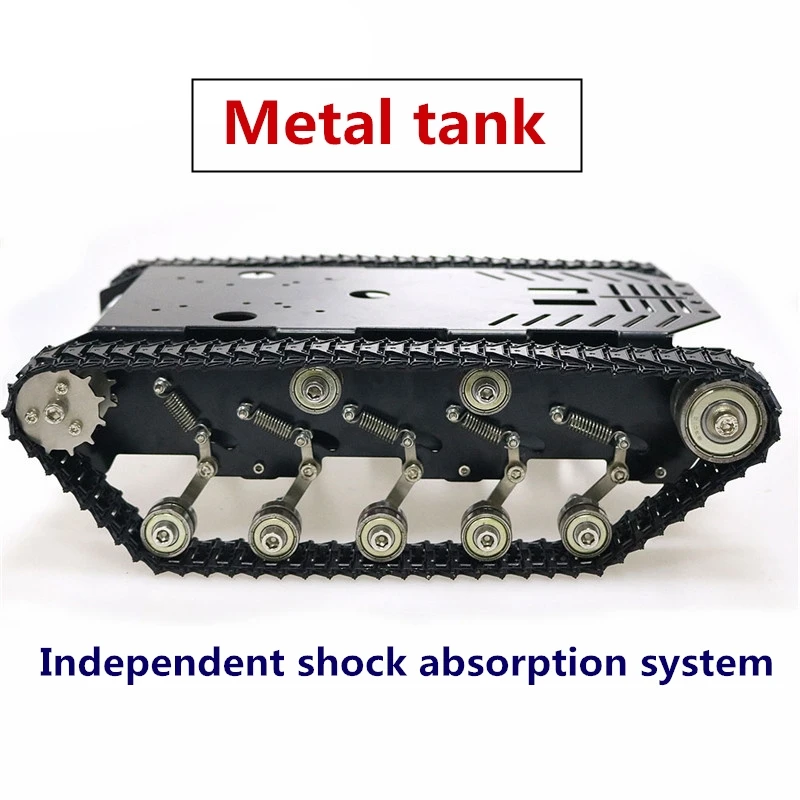 DIY TS900 большая нагрузка металлический бак шасси автомобиля металлический амортизирующий гусеничный/трек умный робот шасси+ Высокая мощность мотор в сборе