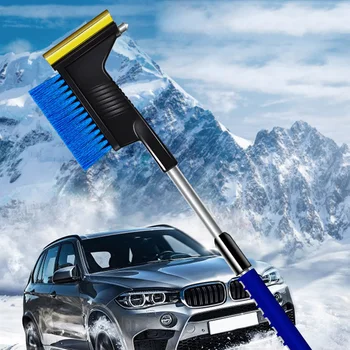 

New Snow Shovel Brush Telescopic Ice Scraper Snow Remover Scraper Car Cleaning