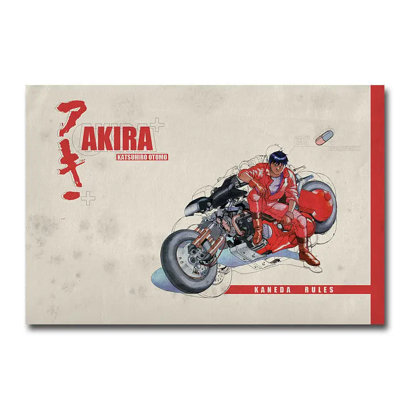 

J0127 Akira Anime Movie 3 Wall Sticker Silk Poster Art Light Canvas Home Decoration
