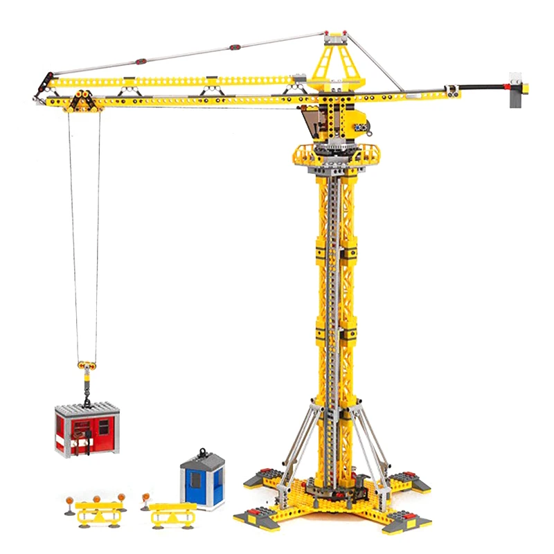 

02069 City Series the Building Crane Lifting arm Set Building Blocks 778pcs Brick City Lifting Machine Children Toys 7905 Gift