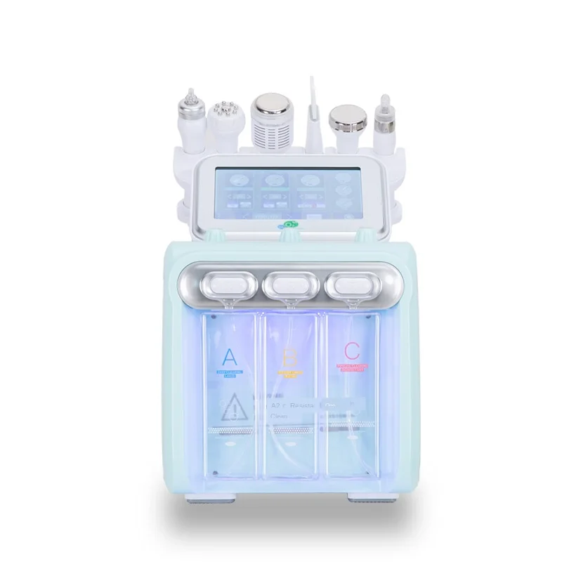 6 в 1 водород кислород маленький пузырьковый косметологический аппарат Pore Clean Cruch Acne кислород увлажняющий многофункциональный уход за кожей Инструменты