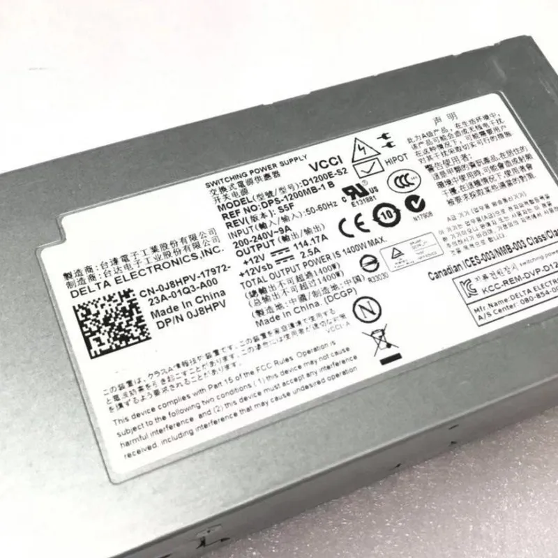 Строгий тест 12V высокое питание D1200E-S0 DPS-1200MB A 12V 114A 1400W импульсный источник питания