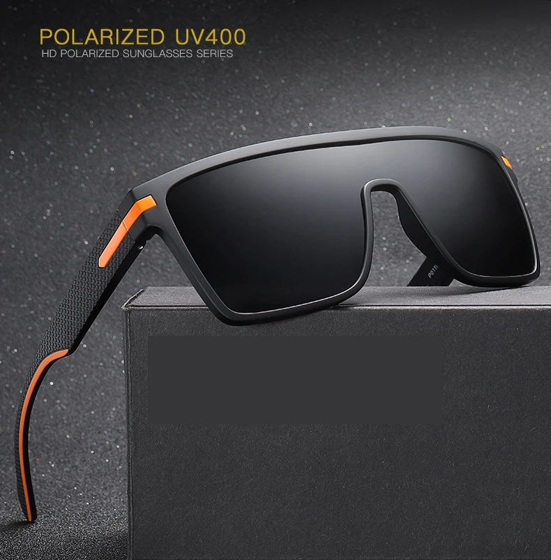 45993 Plastic Titanium Polarized One Lens Sunglasses Men Women Fashion UV400