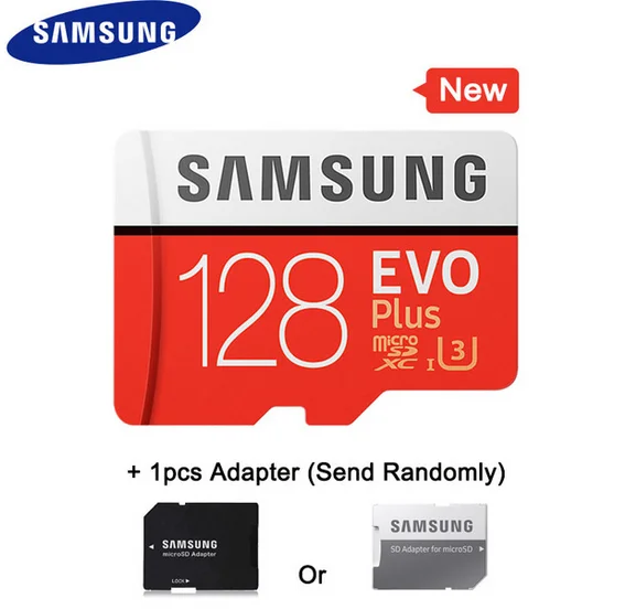 128G Add Adapter SAMSUNG Micro SD карты памяти EVO+ 128 Гб 64 Гб оперативной памяти, 32 Гб встроенной памяти, 95 МБ/с. 100 МБ/с. C10 SDHC/SDXC U1 U3 TF Card 64 г 32 г карты - Цвет: 128G Add Adapter