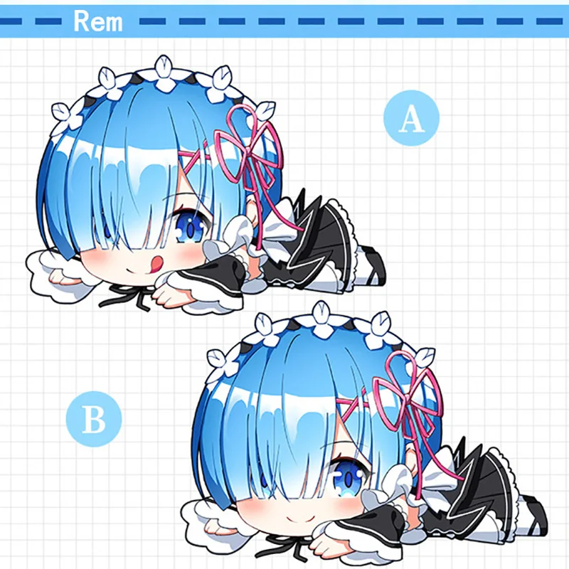 Anime Re:Life in a different world from zero shaped Manga Pillow Cushion Rem Felt Cartoon Stuffed Plush Doll Toy 2