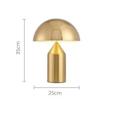 Gold-Small Постмодерн минималистичный светильник для спальни, для учебы, Настольный светильник, Скандинавская личность, креативная Грибная настольная лампа - Цвет абажура: Gold-Small