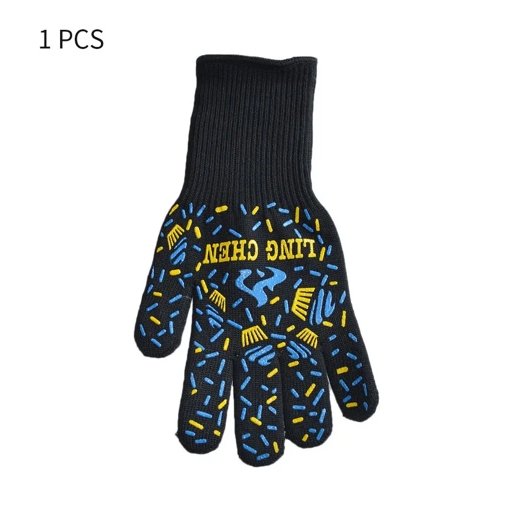 1pcs Microwave Oven Gloves High Temperature Resistance Non-slip Oven Mitts Heat Insulation Kitchen Cooking Grilling Gloves