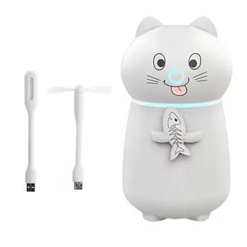 

Cute Pet Air Humidifier Purifier Ultrasonic Mist Maker with LED Light USB Fan