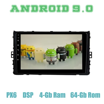 

9" IPS PX6 Android 9.0 Car GPS Radio Player for VW universal Golf Tiguan Polo Jetta Atlas 2018 2019 with 4+64GB auto Stereo