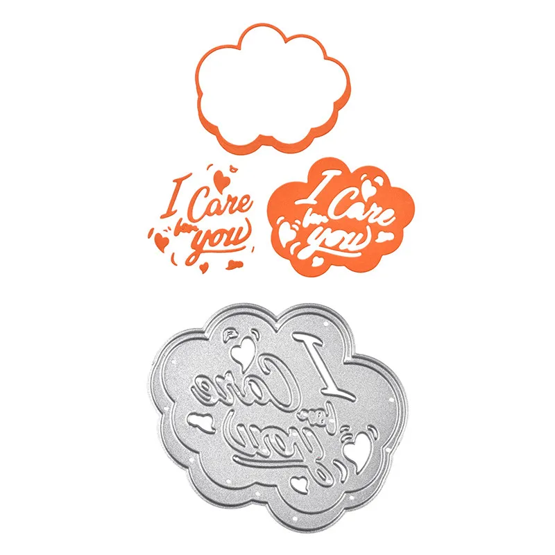 

DiyArts I Care for You Frame Metal Cutting Dies for Card Making Scrapbooking Dies Embossing Cuts Stencil Craft New 2019 Dies