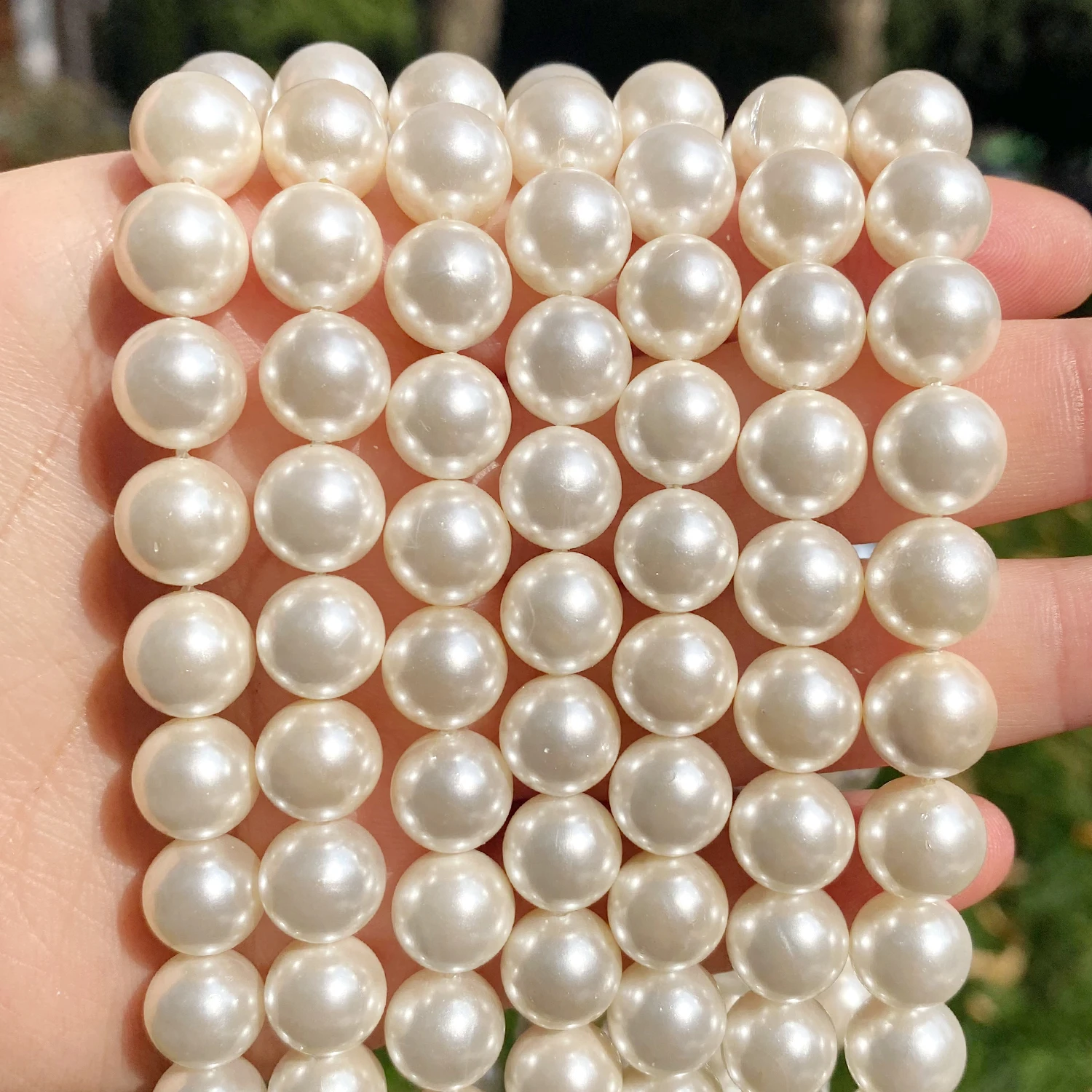 Loose Beads for beads charms loose beads charm bead beads jewelry silver charm bead sterling silver beads charm pearl beads bead jewelry making loose spacer beads loose gemstone beads Natural A+ white beads shell pearl Round 15 inches 2/3/4/6/8 mm For Jewelry Making DIY Bracelet Necklace