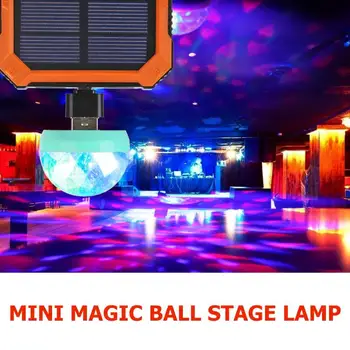

Mini Lamp Voice Control USB Powered Portable LED Colorful Crystal Ball Stage Effect Lighting Decorative Lights