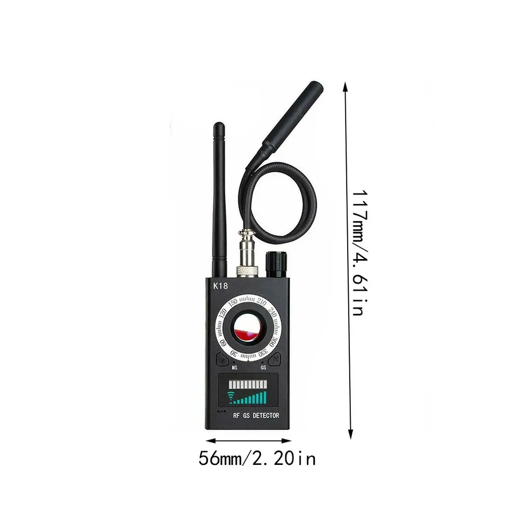 1 МГц-6,5 ГГц K18 Многофункциональный Анти-шпионский детектор камера GSM аудио ошибка искатель gps сигнал объектив RF трекер Обнаружение беспроводной продукции