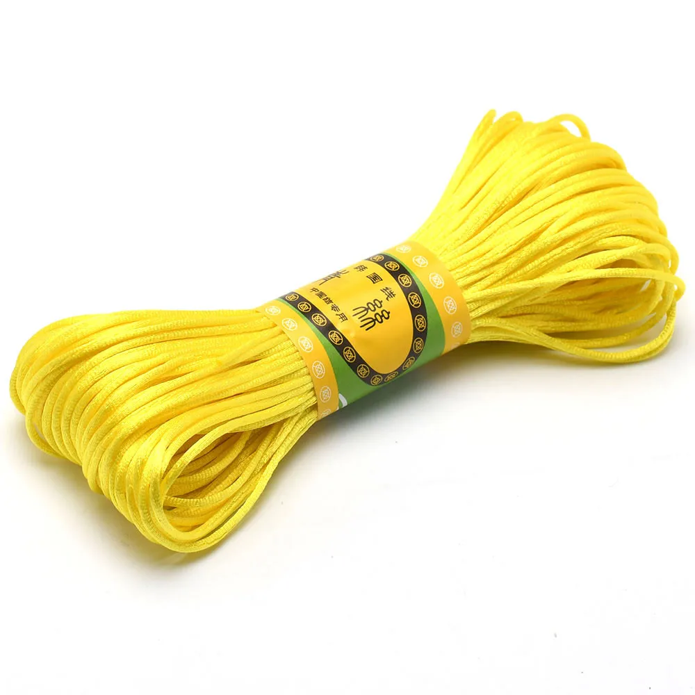 20M 1.5mm Satin Nylon Trim Cord, Rattail Cord Chinese Knot