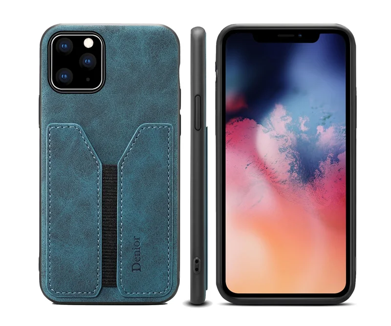 Для iPhone 11 11Pro MAX, мягкий ТПУ чехол для мобильного телефона, кожаный чехол, кредитный держатель для карт