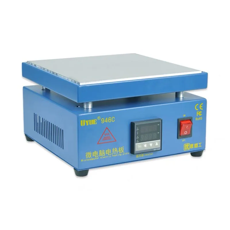 UYUE 946C 110/220V 850W Electronic Hot Plate Preheat Preheating Station 200x200mm for PCB SMD heating work. | Инструменты