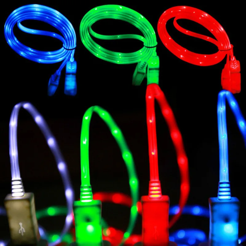 Кабель USB со светодиодной подсветкой 1 м|Кабели для мобильных телефонов| |