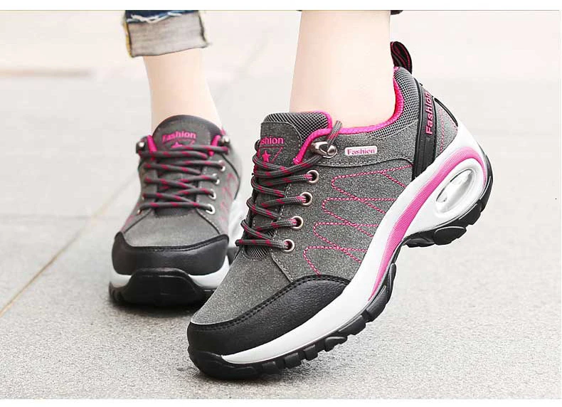 Брендовая теннисная обувь для женщин; кроссовки на платформе; спортивная обувь для улицы; zapatos mujer; женская обувь на воздушной подушке, увеличивающая рост; Новинка
