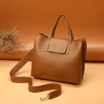 

shoulder bags women Tote Bag brand design women's leather mother shopping bag solid color travel bags