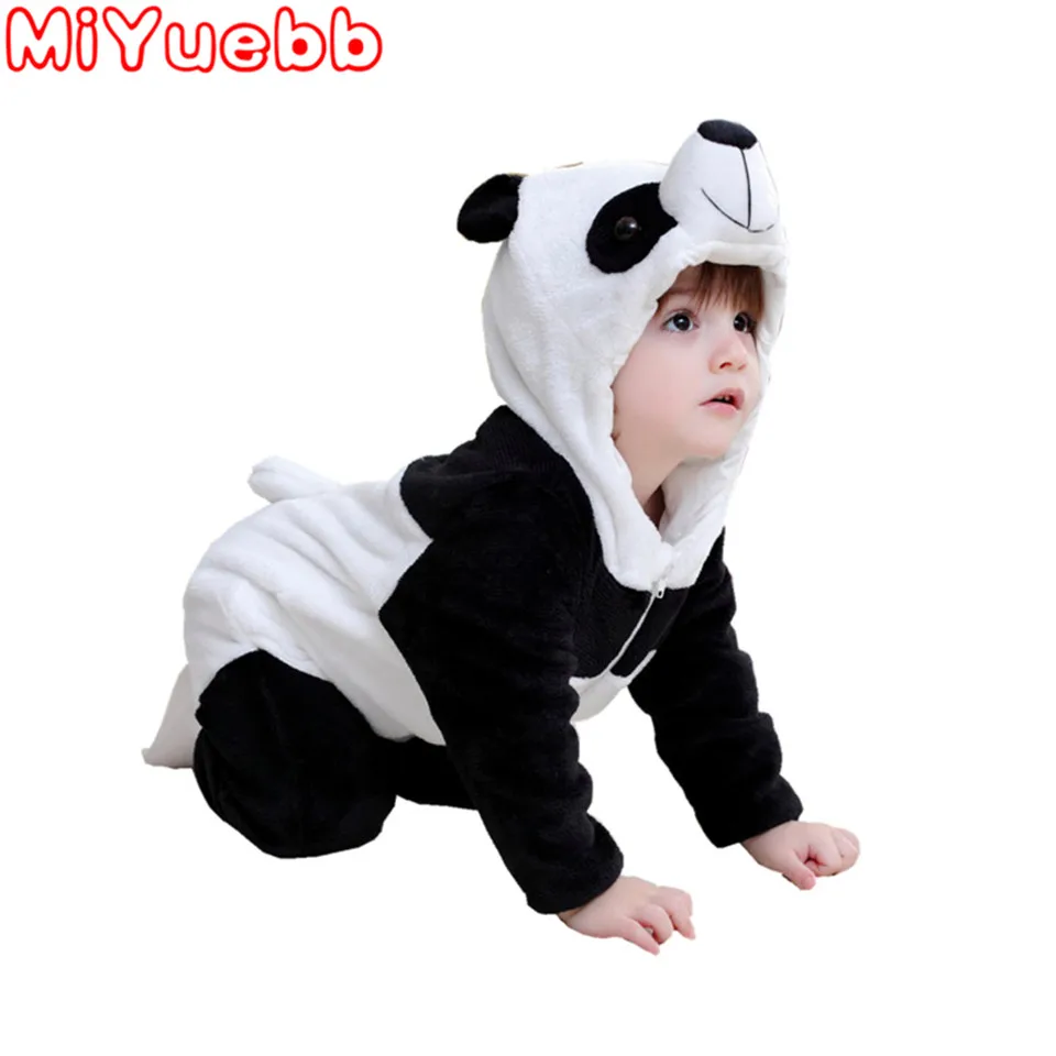 Baby Girl Romper New Baby Boys Girls Jumpsuit New Born Clothing Hooded Toddler Baby Clothes Cute Panda Romper Baby Costumes