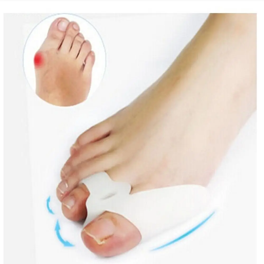

2Pcs Silicone Bunion Toe Corrector Orthotics Straightener Separator Ease Pain Foot Care Tool