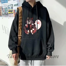 Engraçado jogo quente genshin impacto hu tao hoodies dos desenhos animados manga estético streatwear pulôver harajuku moda camisolas de grandes dimensões