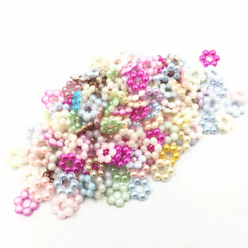 

Spacer Beads Round Flower Acrylic Fashion Jewelry DIY Making Findings 9mm 100Pcs Mixed Colorful