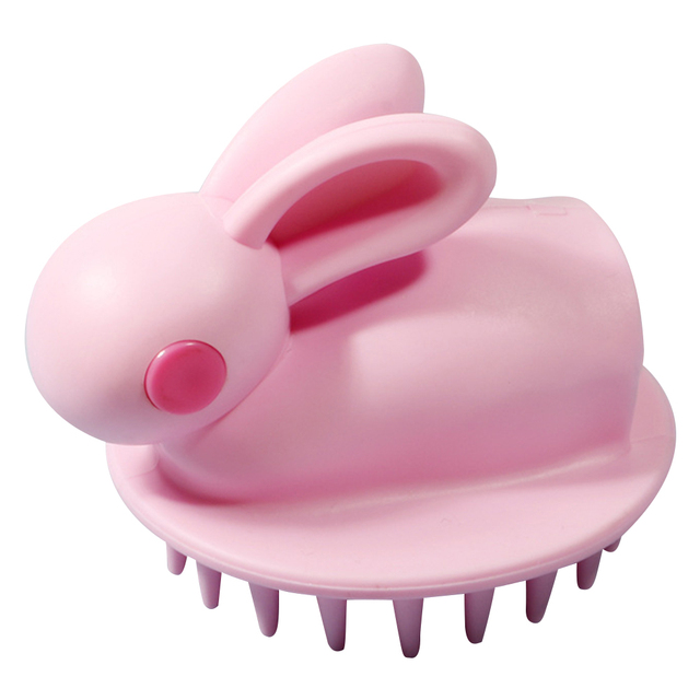 Rabbit Silicone Head Scalp Massage Brush Handheld Shampoo Hair Washing Clean Comb Shower Bath Spa Massage Tool