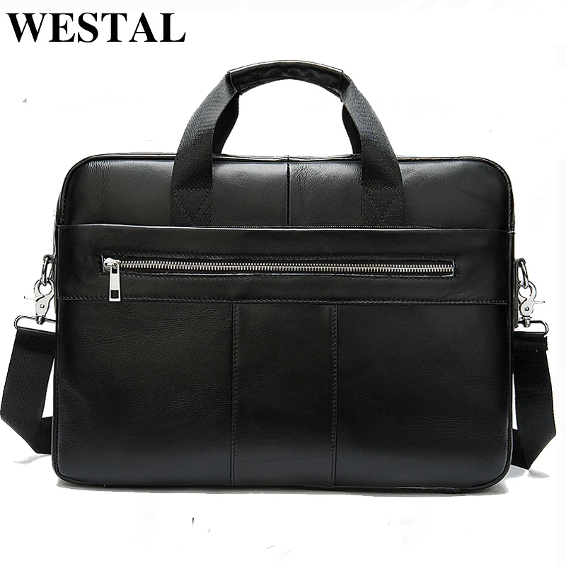 Портфель WESTAL мужской из натуральной кожи сумка для ноутбука офисный чемоданчик
